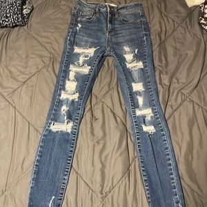 RSQ cali high rise ripped skinny jeans size 00/w23